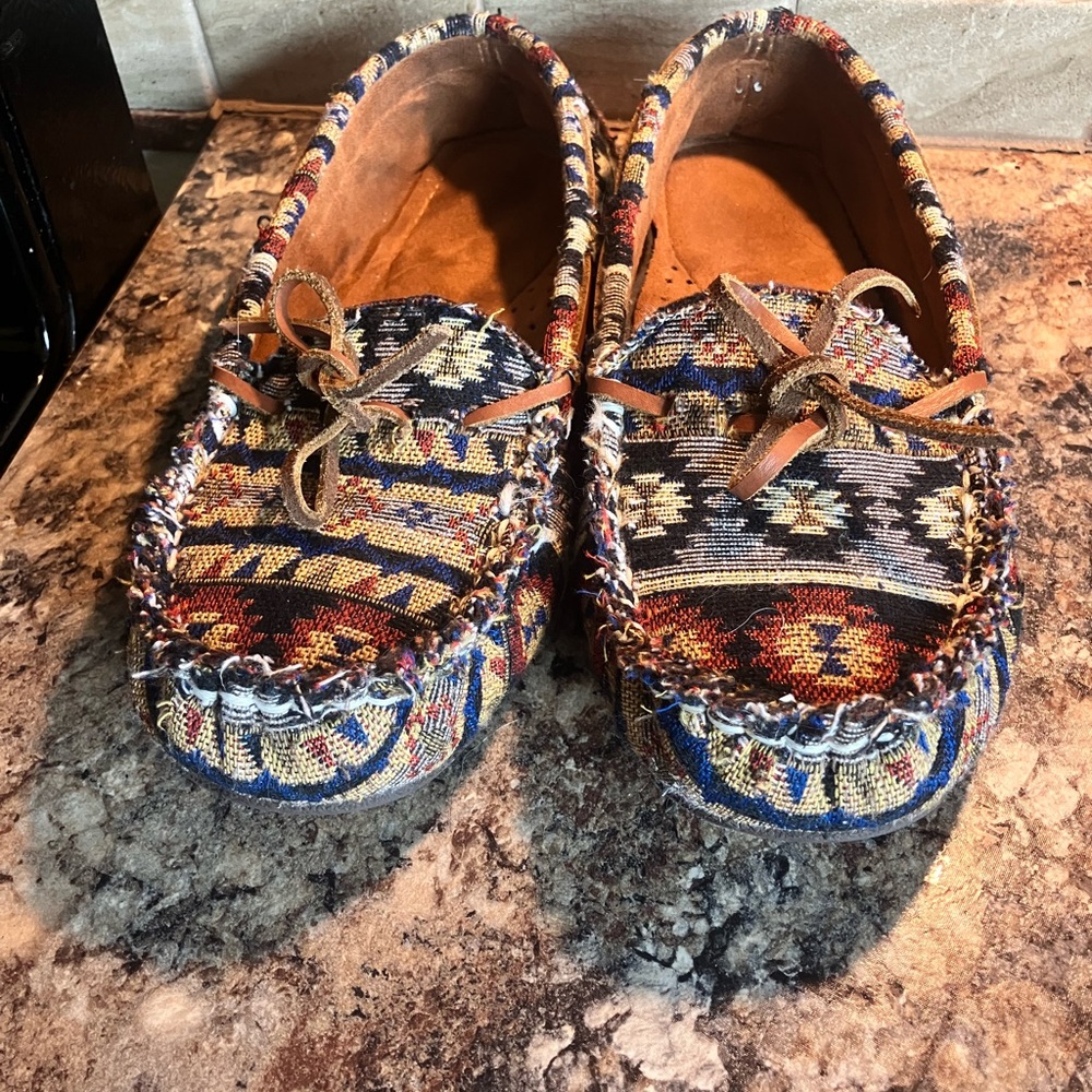 Colorful Patterned Moccasins